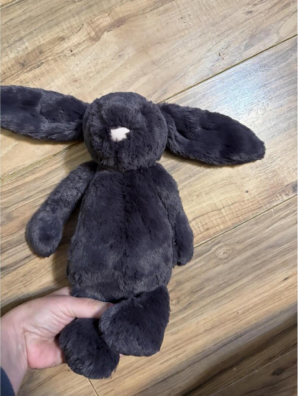 AUTHENTIC! Jellycat Inky Bunny - MEDIUM - Black Goth Rabbit - RETIRED + HTF